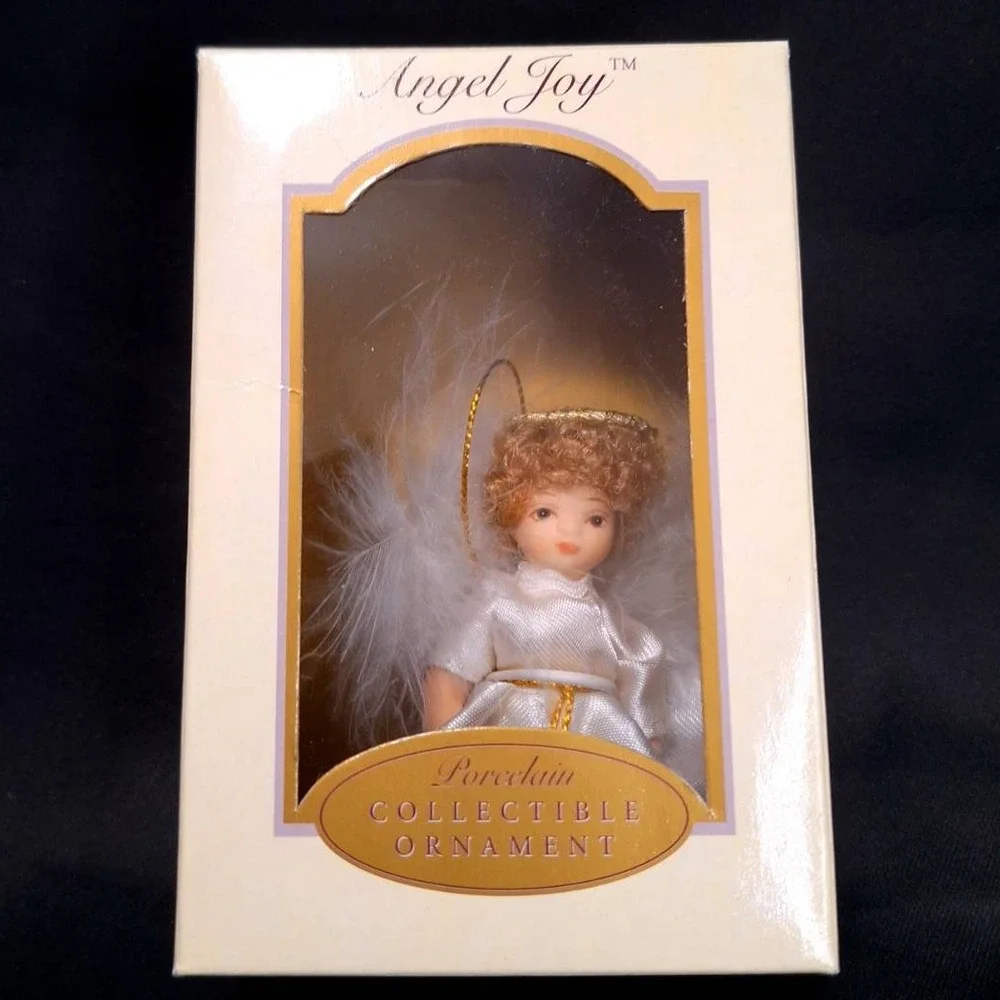 3 Angel Joy Porcelain Collectible Ornament DG Creations 2003‎ Holiday Xmas Decor